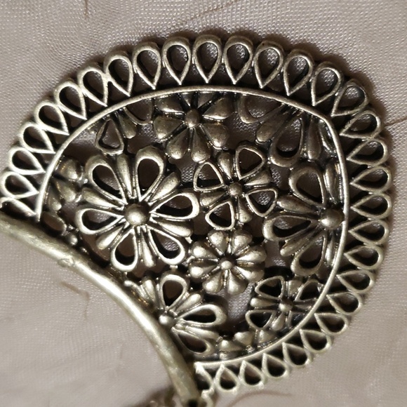 Elegant Antique Copper Heart Pendant Necklace. - Picture 7 of 10